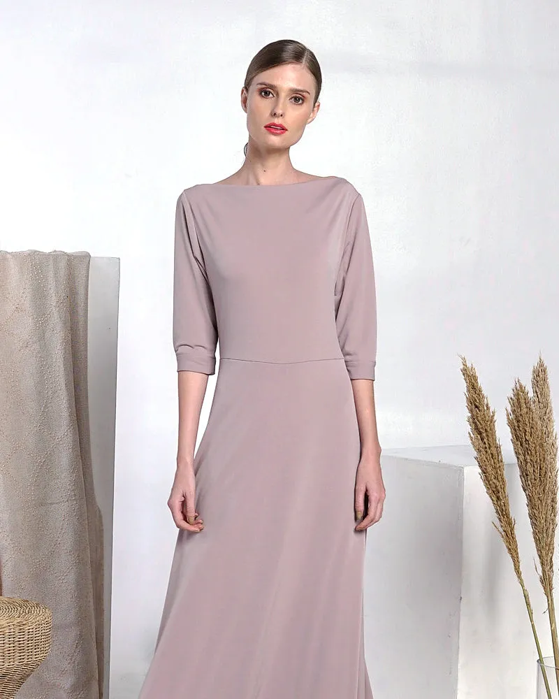 Amoris 3/4 Sleeves Maxi Dress