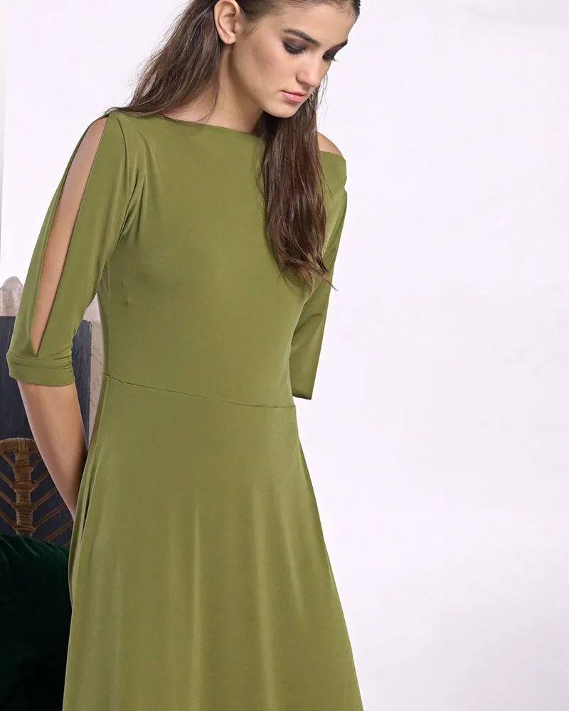 Amoris 3/4 Sleeves Maxi Dress