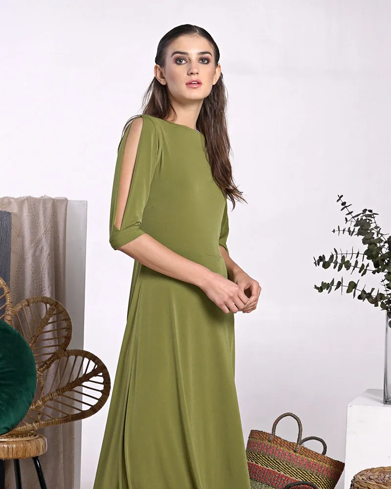 Amoris 3/4 Sleeves Maxi Dress
