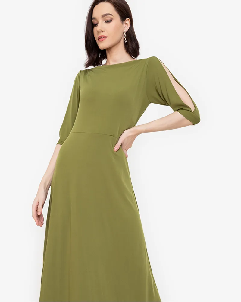 Amoris 3/4 Sleeves Maxi Dress