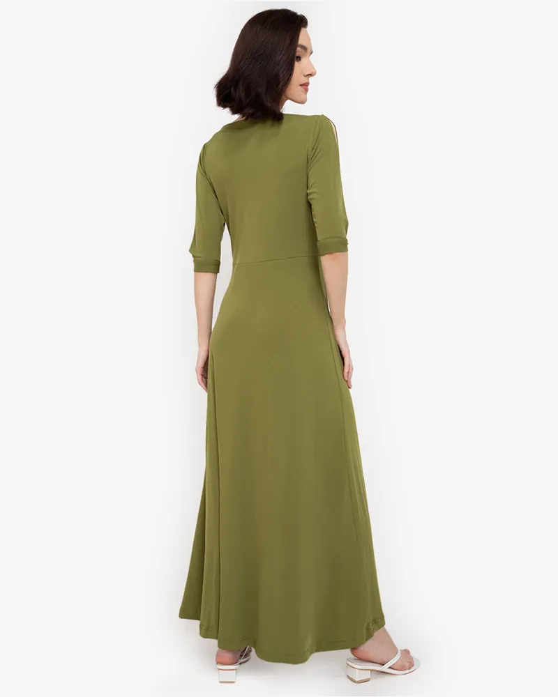 Amoris 3/4 Sleeves Maxi Dress