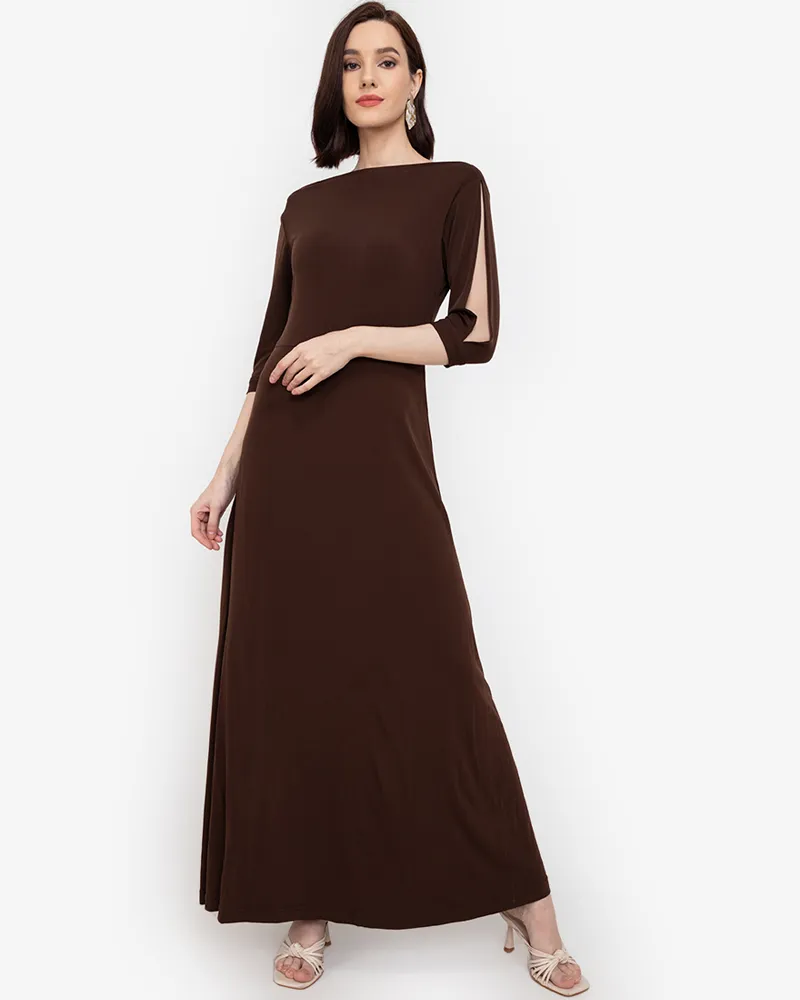 Amoris 3/4 Sleeves Maxi Dress