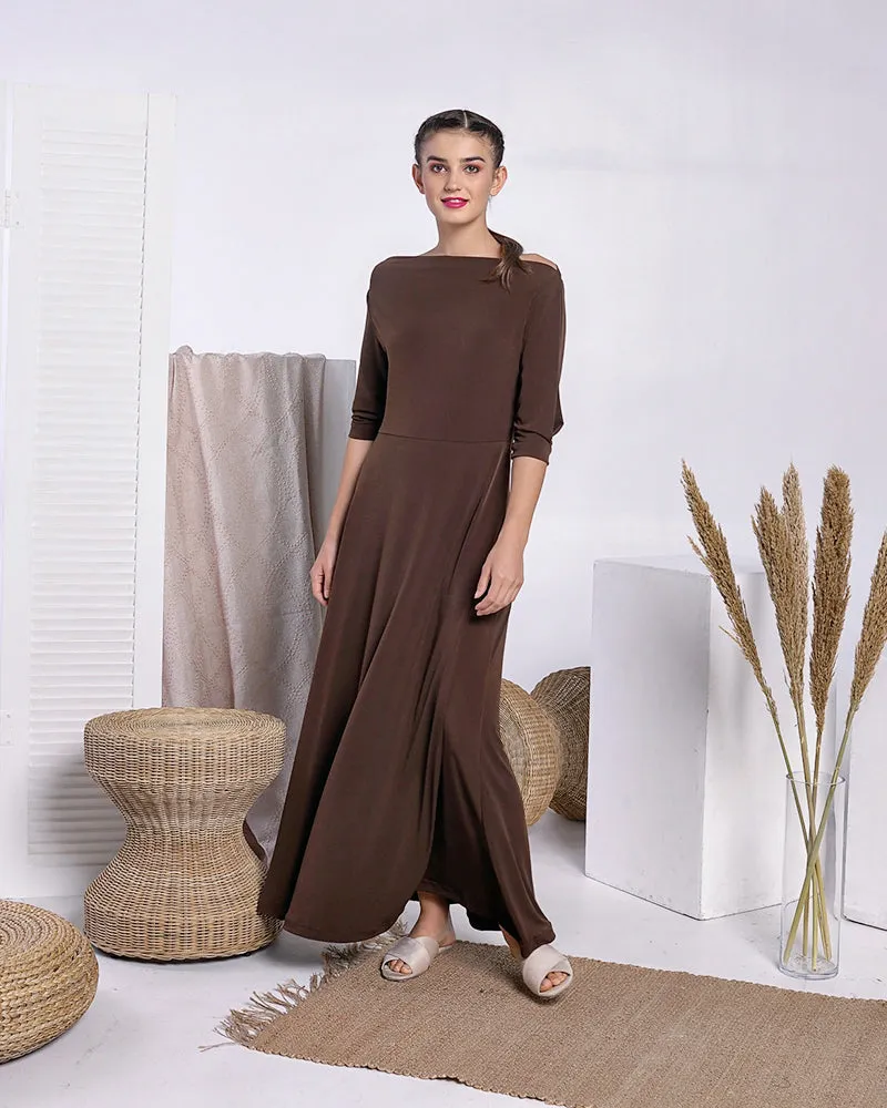 Amoris 3/4 Sleeves Maxi Dress