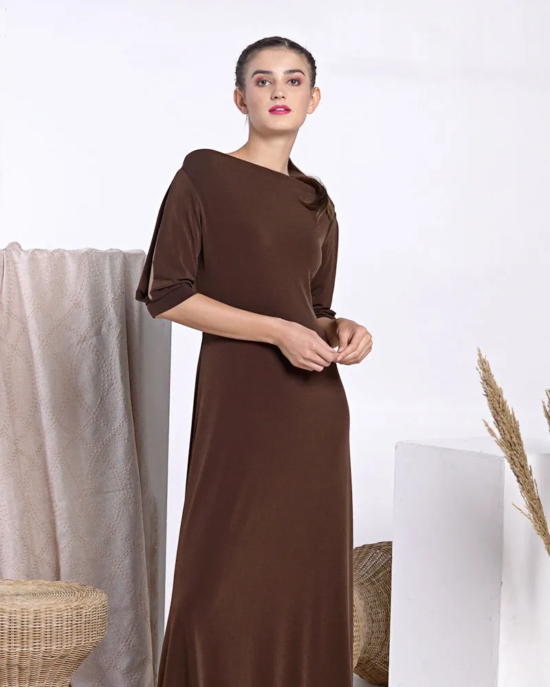 Amoris 3/4 Sleeves Maxi Dress