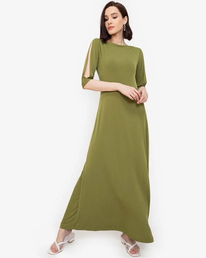 Amoris 3/4 Sleeves Maxi Dress
