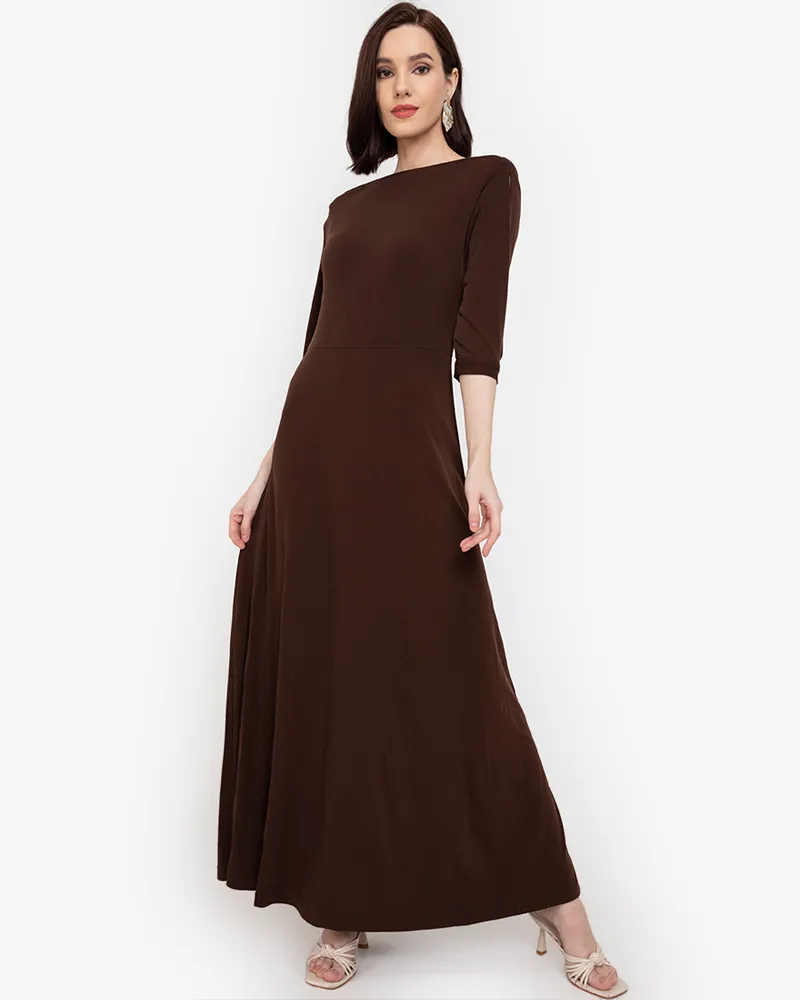 Amoris 3/4 Sleeves Maxi Dress