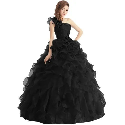 Arrival Evening Dress Ball Gown One Shoulder Ruffle