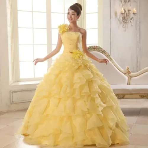 Arrival Evening Dress Ball Gown One Shoulder Ruffle