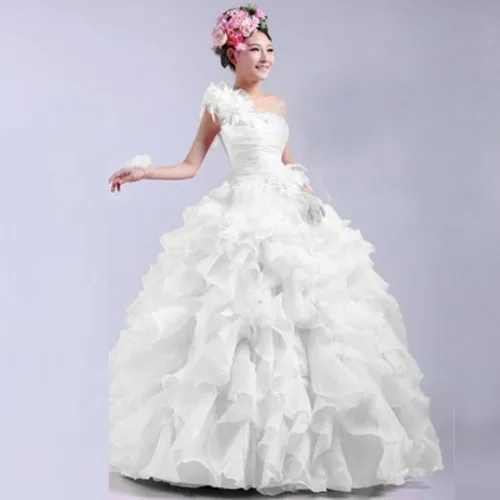 Arrival Evening Dress Ball Gown One Shoulder Ruffle