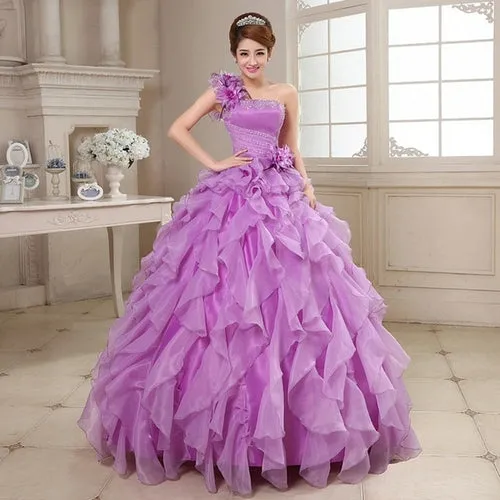 Arrival Evening Dress Ball Gown One Shoulder Ruffle