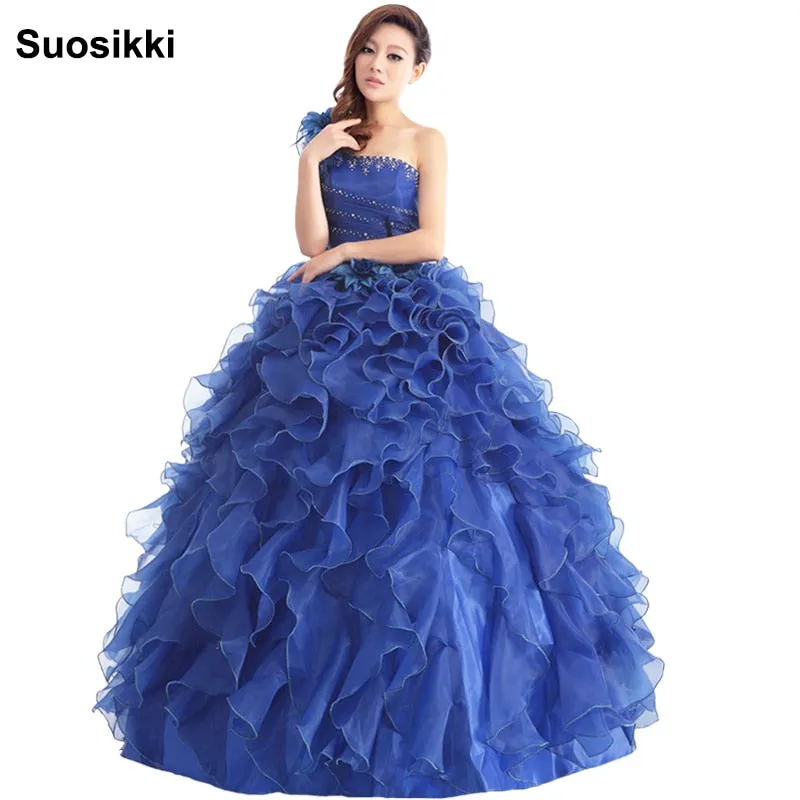 Arrival Evening Dress Ball Gown One Shoulder Ruffle