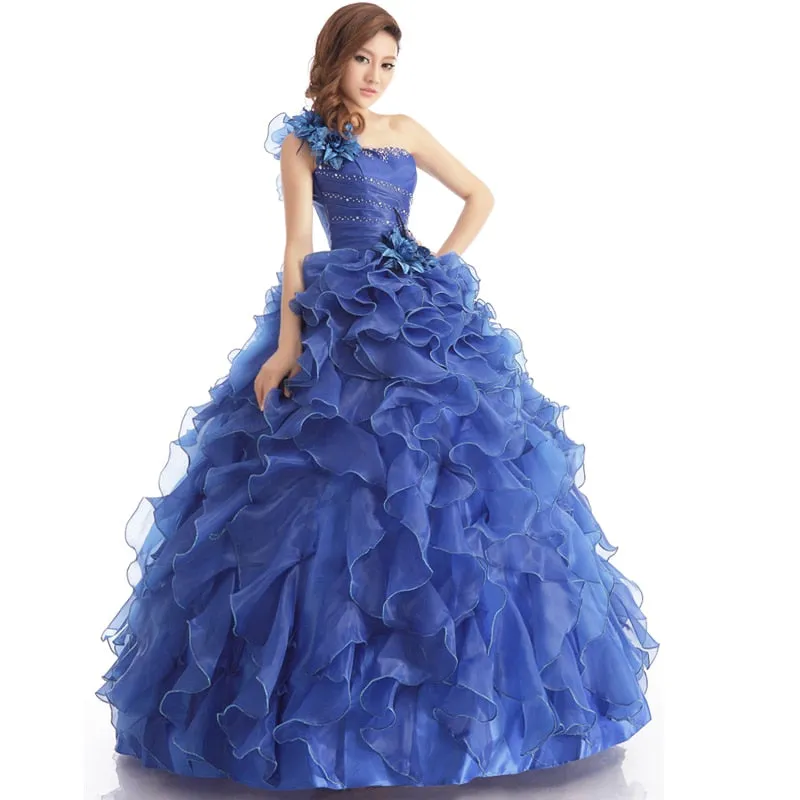Arrival Evening Dress Ball Gown One Shoulder Ruffle