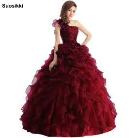 Arrival Evening Dress Ball Gown One Shoulder Ruffle