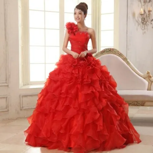 Arrival Evening Dress Ball Gown One Shoulder Ruffle