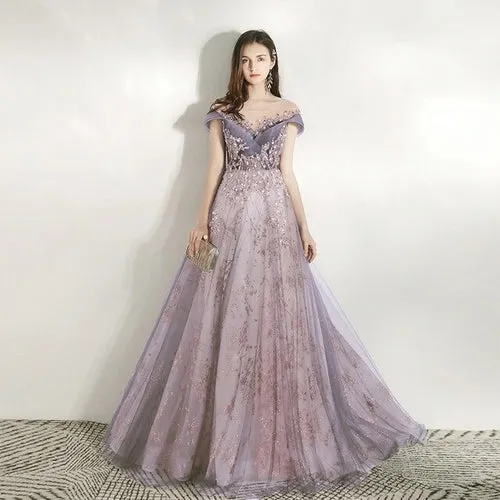 Banquet evening dress women new host party dress temperament thin