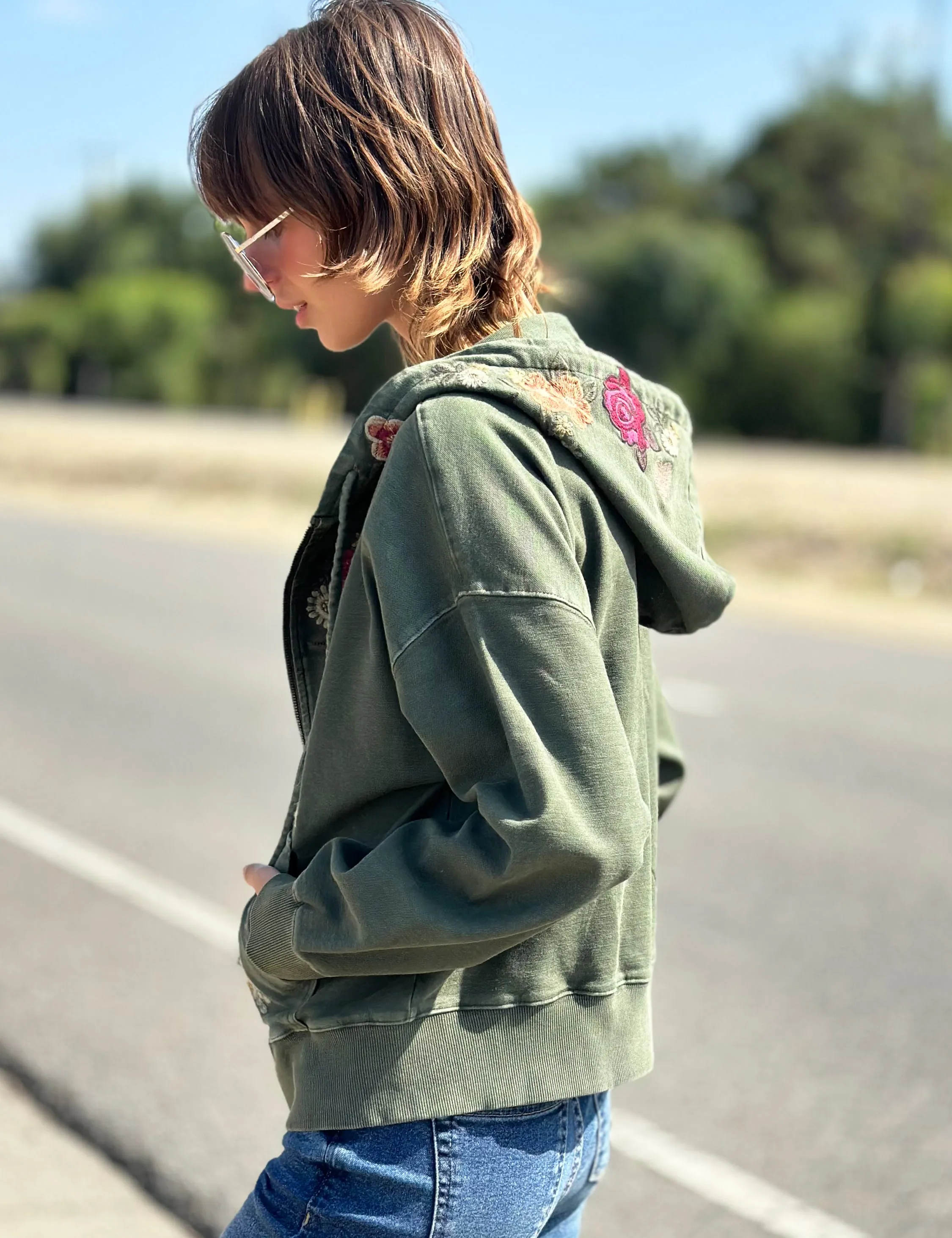 Camp Happy Green Hoodie