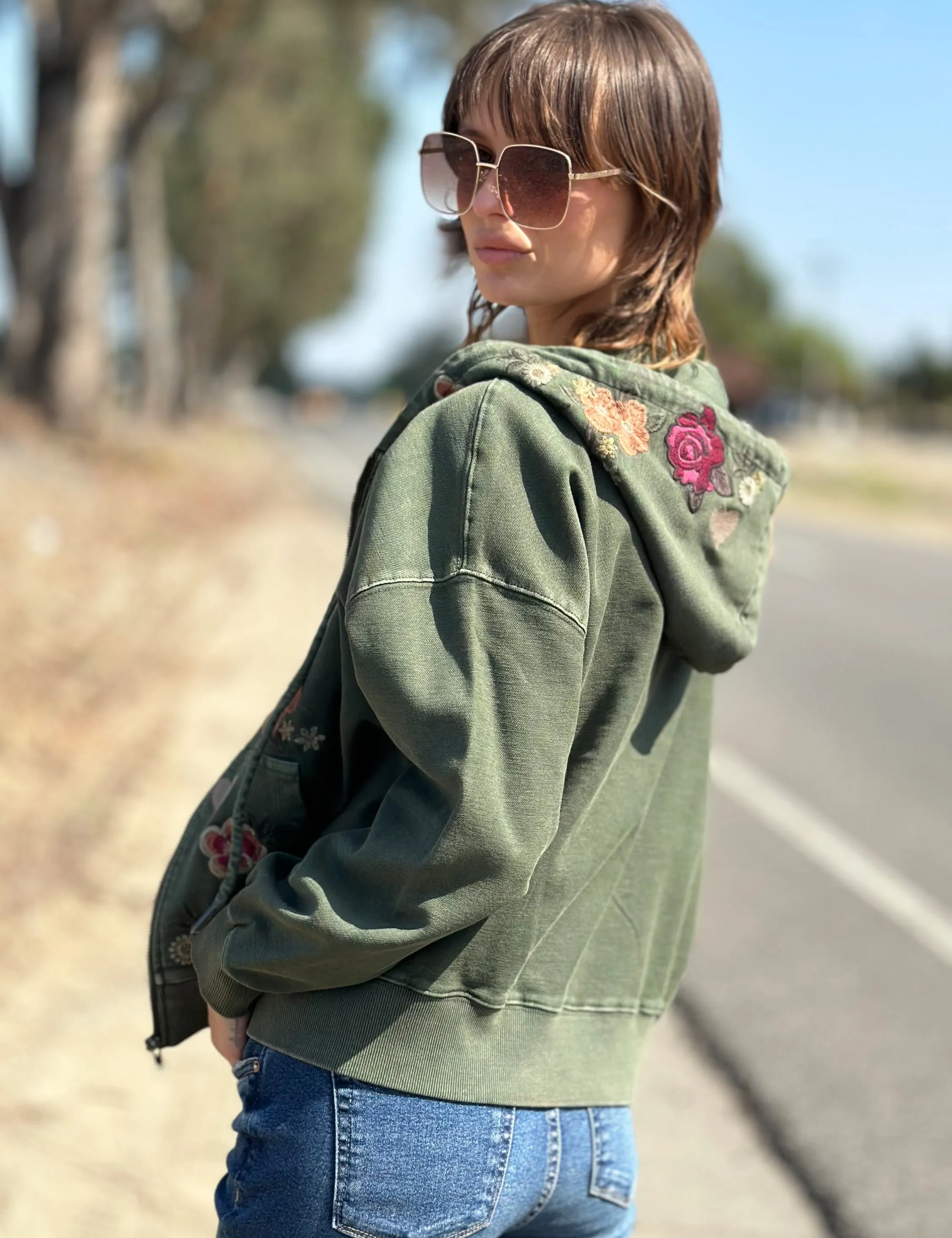 Camp Happy Green Hoodie