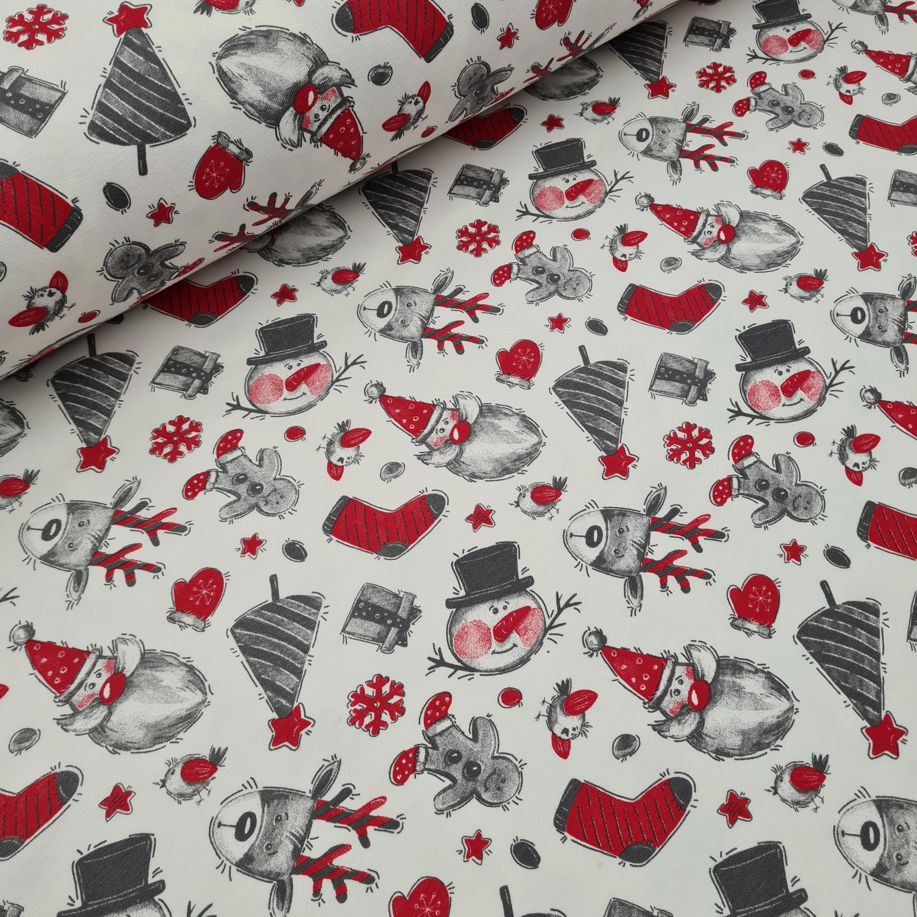 Christmas Fun Jersey, priced by half metre