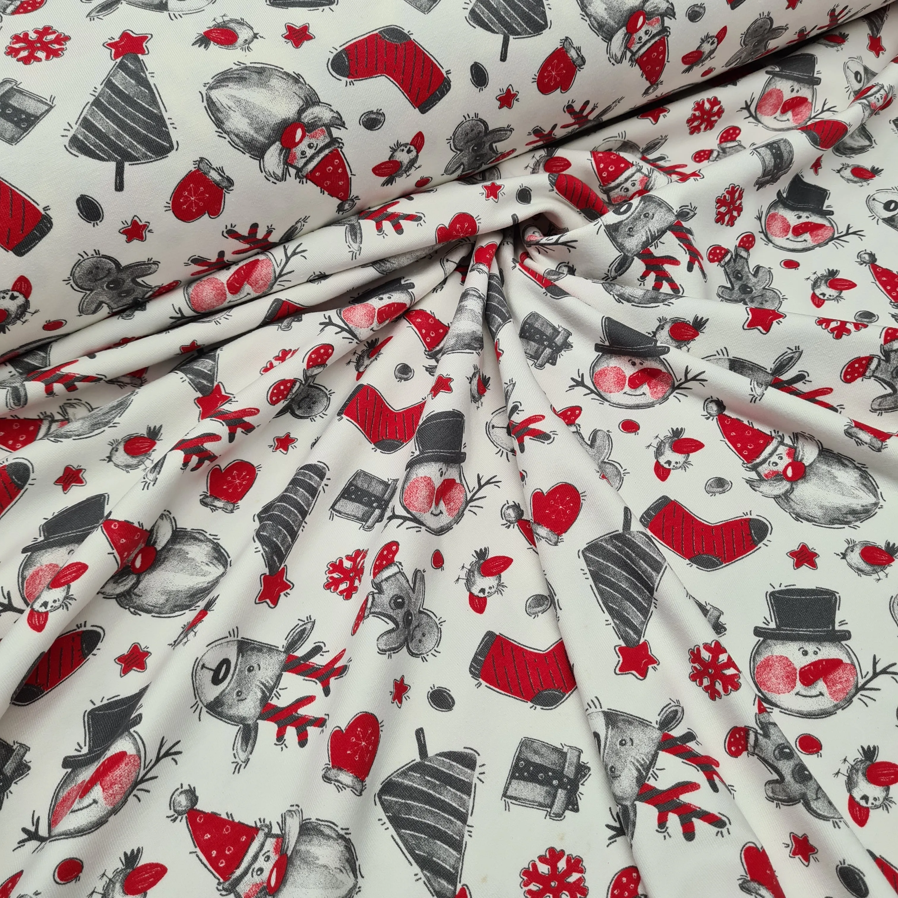 Christmas Fun Jersey, priced by half metre