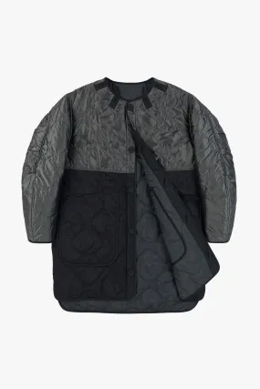 Colourblock Quilt Jacket - Anthracite / Slate