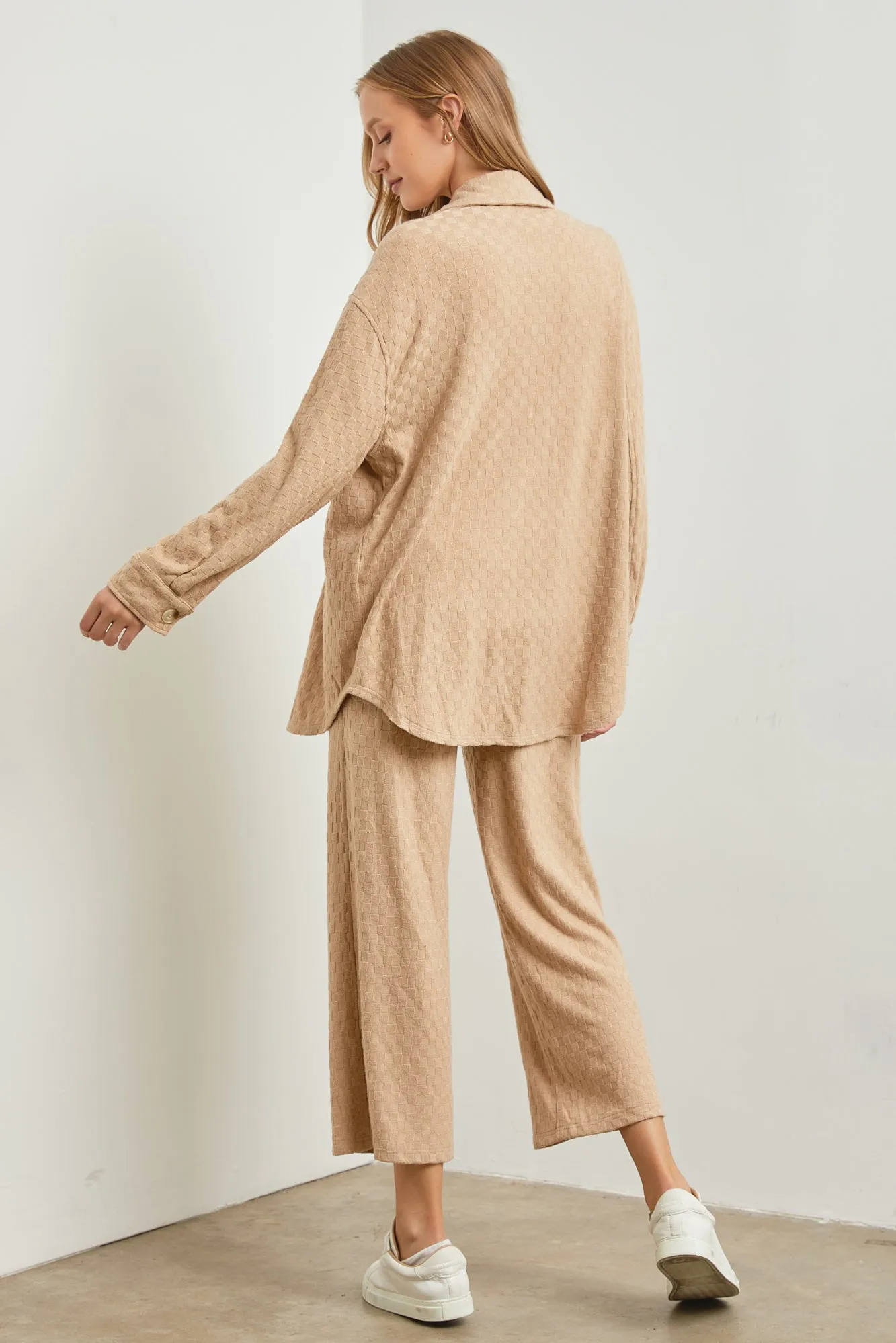 Cozy Habits Shacket - Taupe