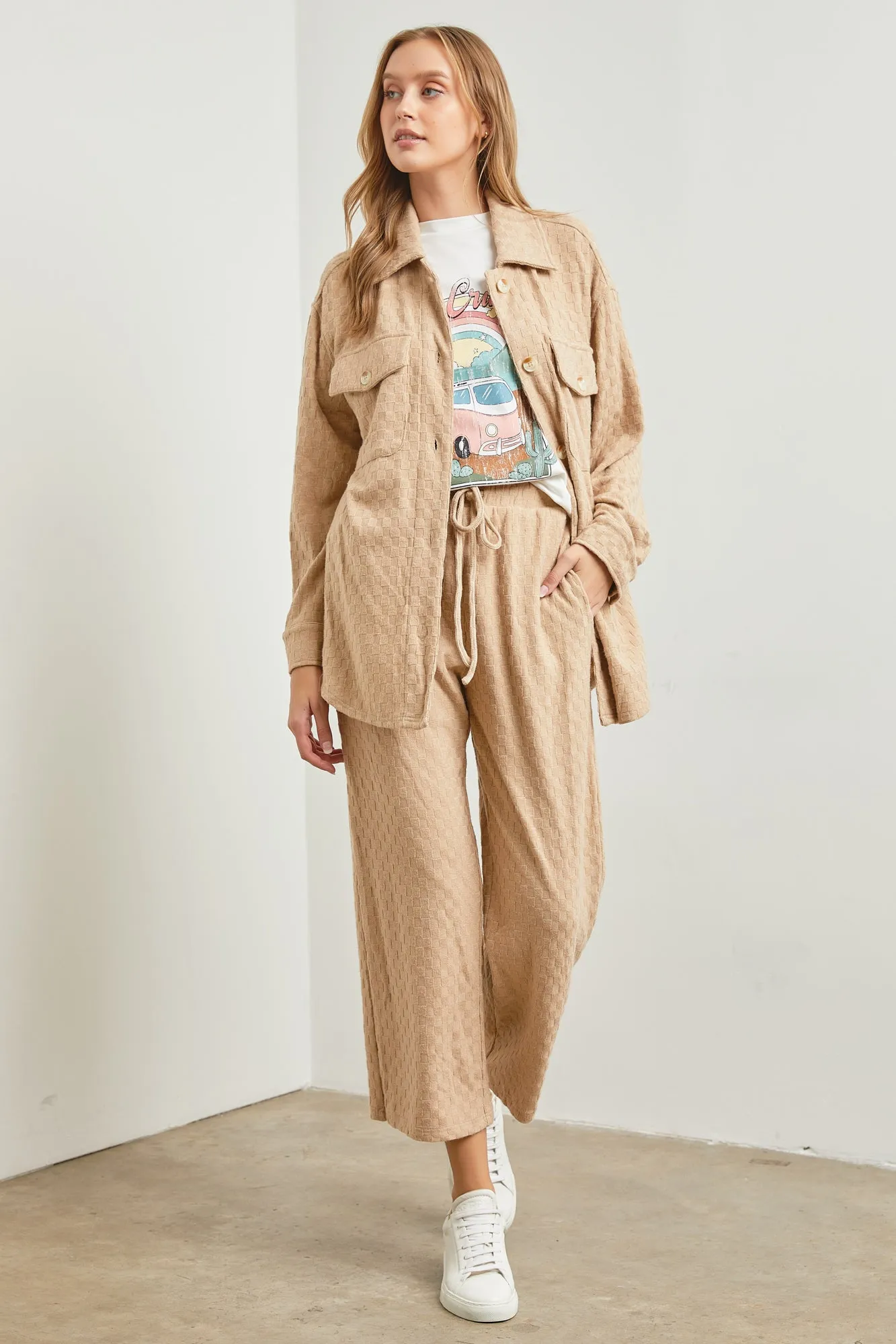 Cozy Habits Shacket - Taupe