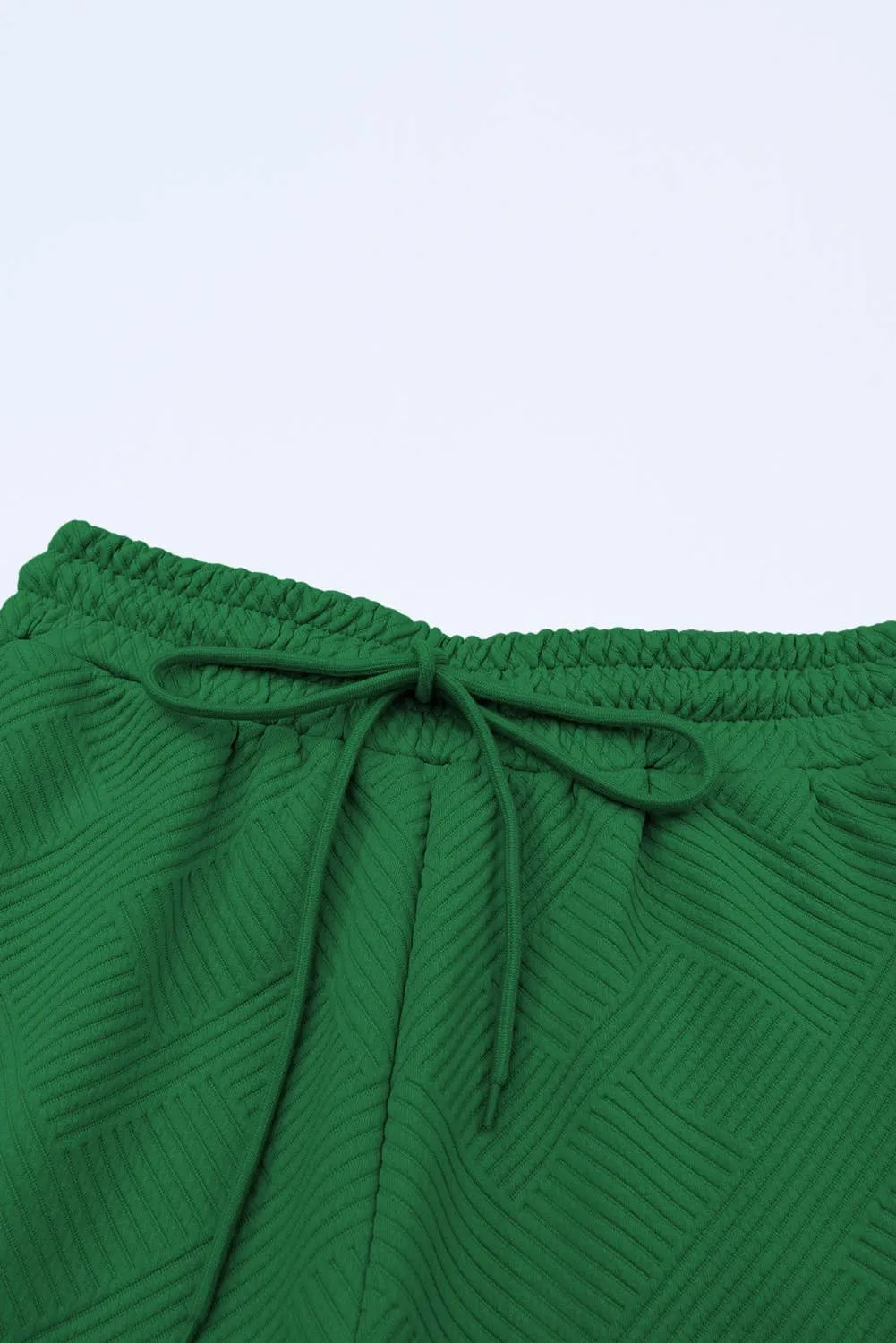 Curvy Comfy Cozy We Are Textured Top and Drawstring Pants Set