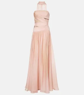 Elie Saab Draped silk chiffon gown
