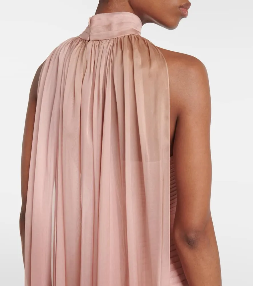Elie Saab Draped silk chiffon gown