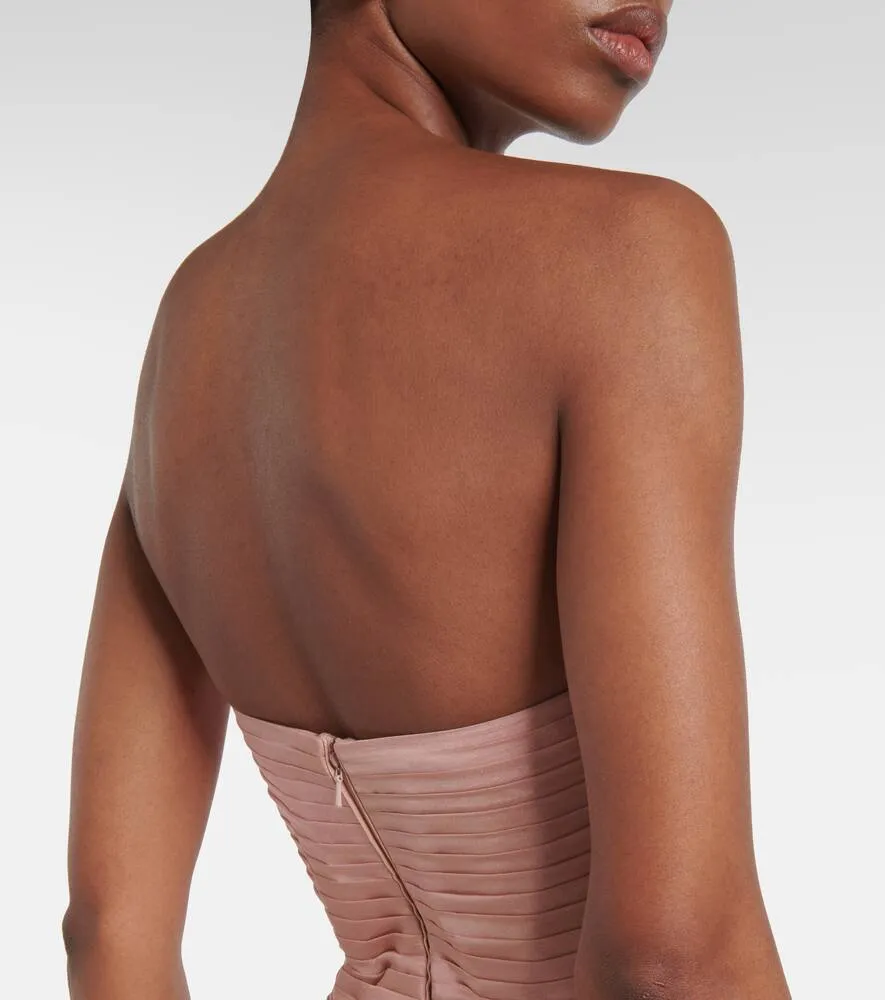 Elie Saab Draped silk chiffon gown