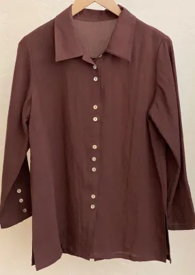 Espresso Fun Buttons Shirt