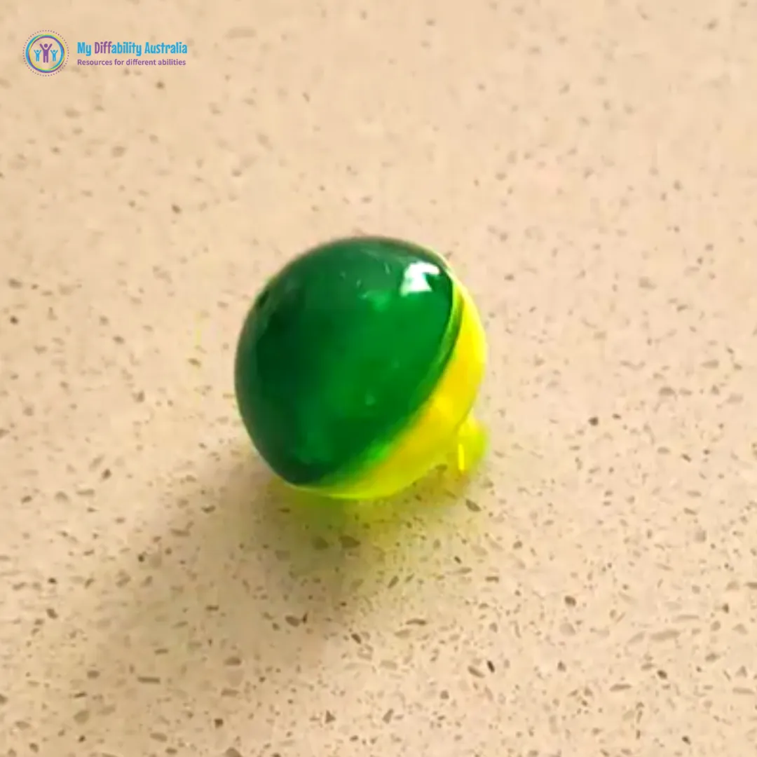 Flip over glitter spinning top