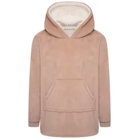 KIDS CORAL FLEECE BLANKET HOODIE PNK S/M