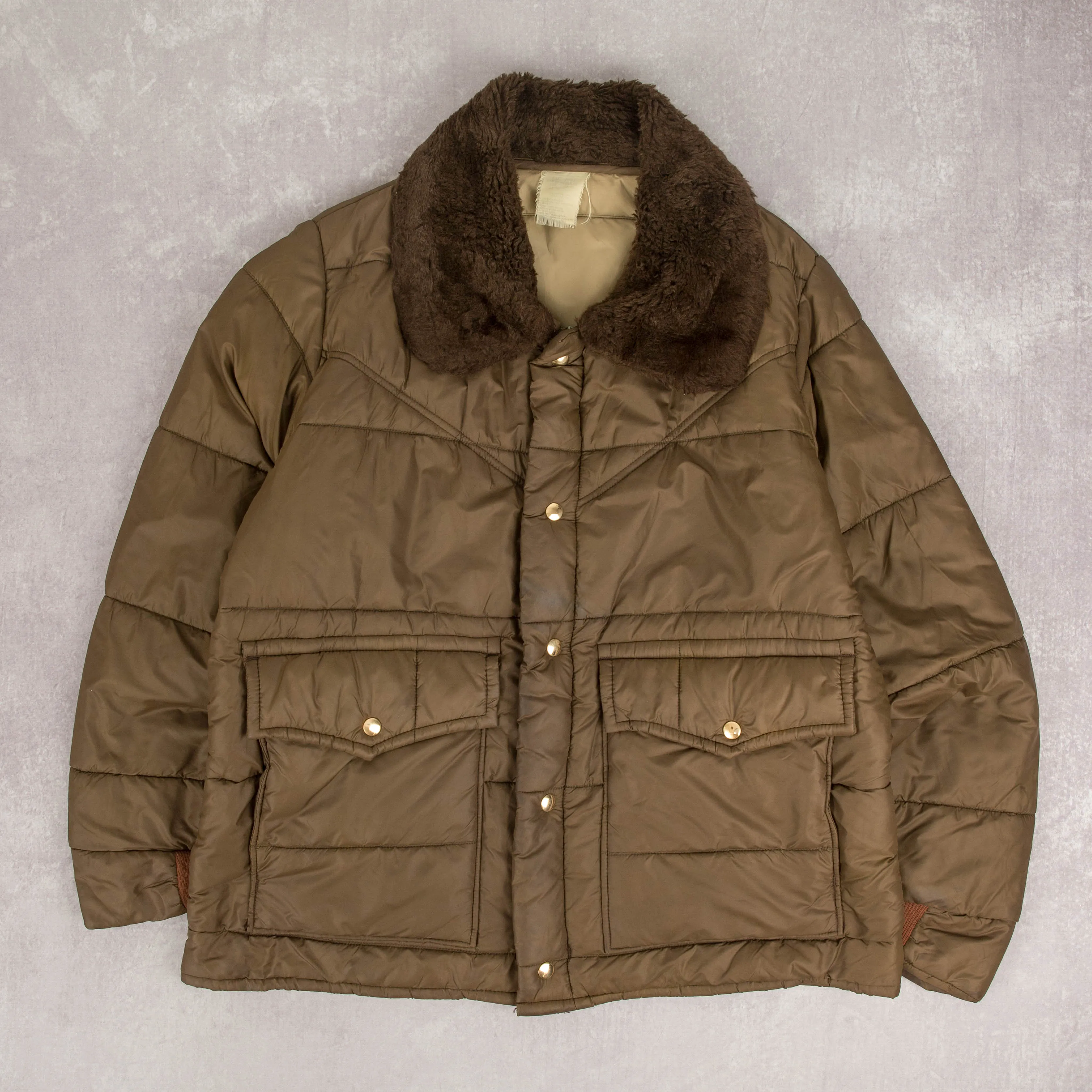 MEN'S VINTAGE 1980S QUILTED JACKET - LARGE