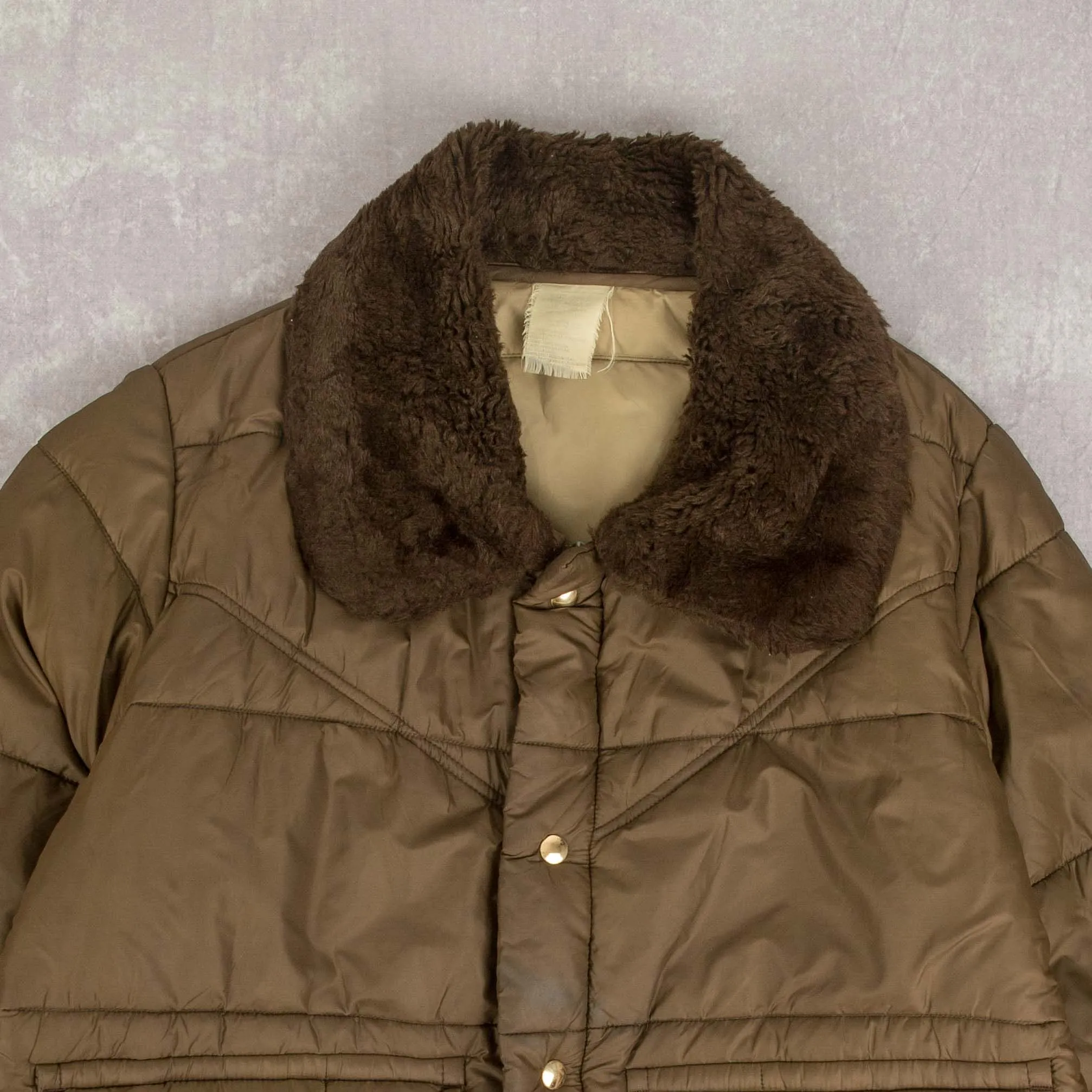 MEN'S VINTAGE 1980S QUILTED JACKET - LARGE