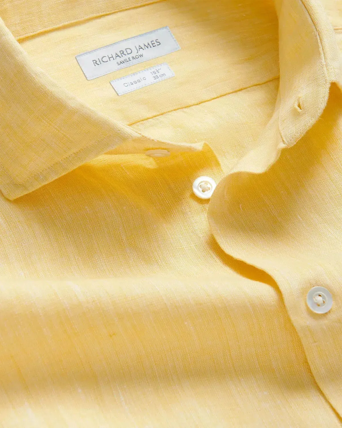 Richard James Linen Shirt Yellow
