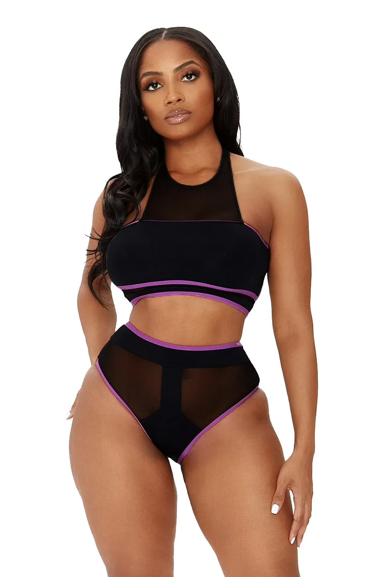 SEA RIGHT THROUGH YOU BIKINI-BLACK