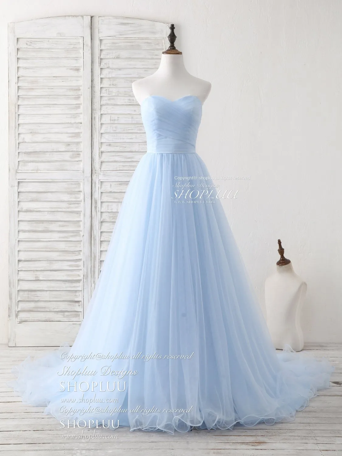 Simple Sweetheart Champagne Tulle Long Prom Dresses Champagne Evening Dresses