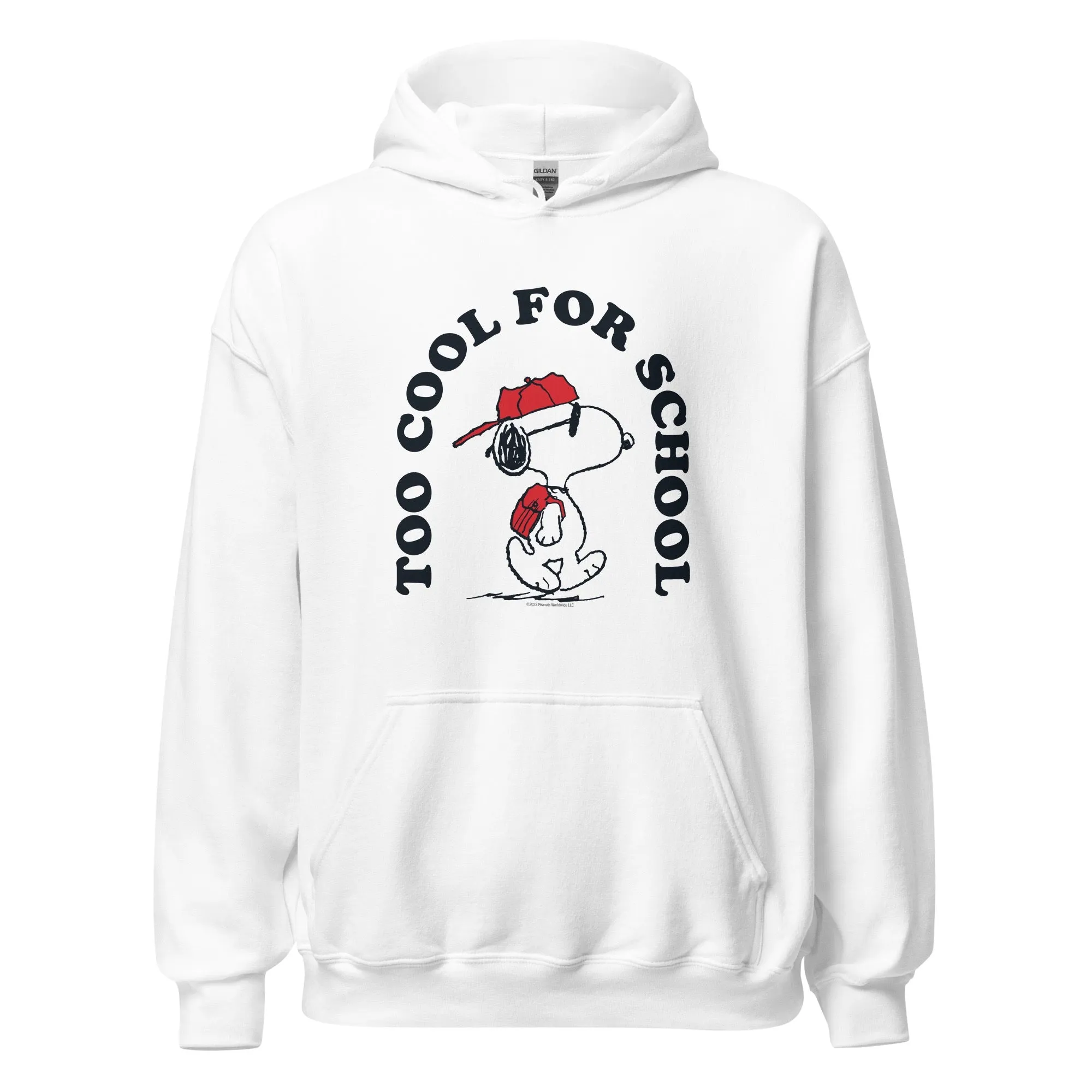 Snoopy Too Cool For School Adult Hoodie