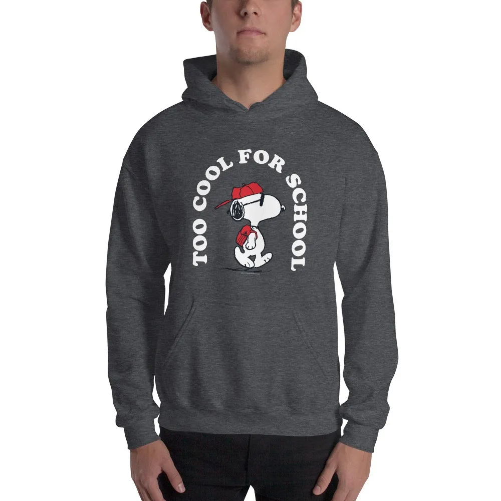 Snoopy Too Cool For School Adult Hoodie