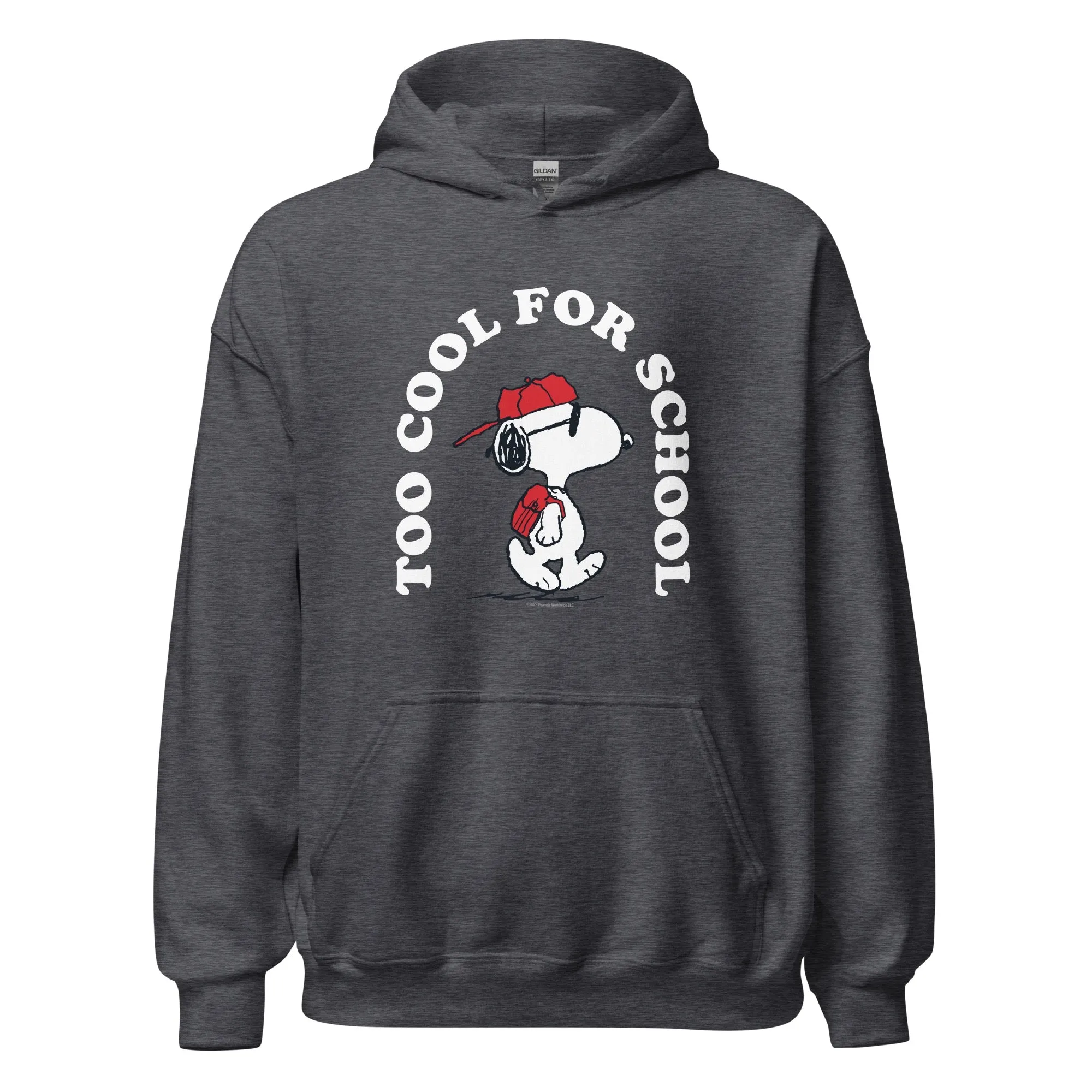 Snoopy Too Cool For School Adult Hoodie