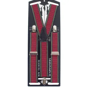 Striped-Dots Red Suspenders
