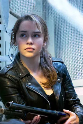 Stylish Black Leather Jacket Worn By Sarah Connor | Sarah Connor Stylish Black Leather Jacket