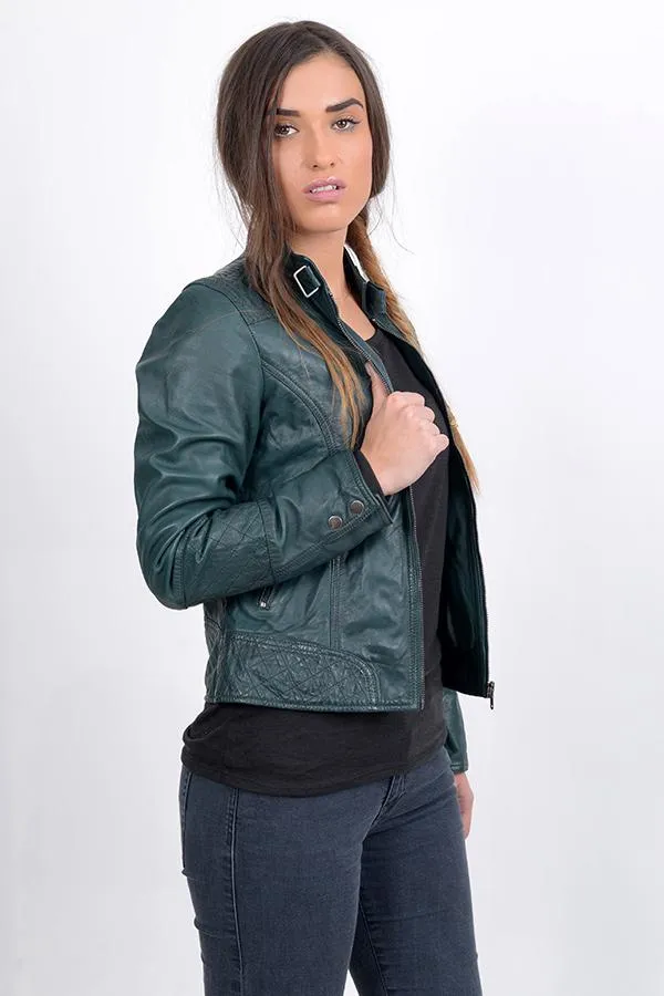 Stylish Women Bomber Leather Jacket 2023 By TJS