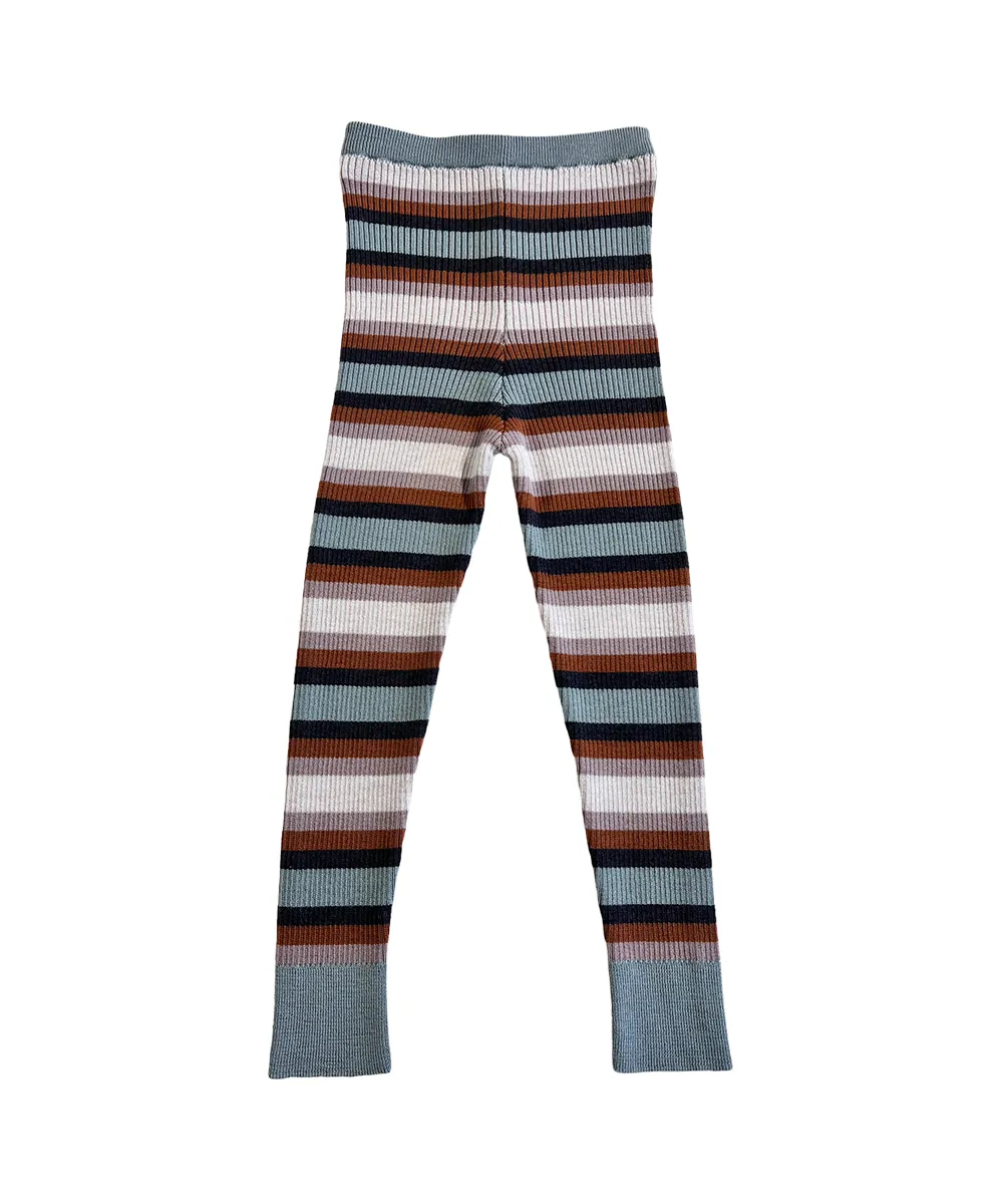 Sylfaen Skinny Legs - Duck Egg Stripe