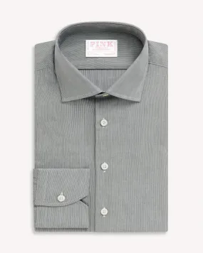 Thomas Pink Tailored Fit Formal Fine Stripe Shirt Black/White