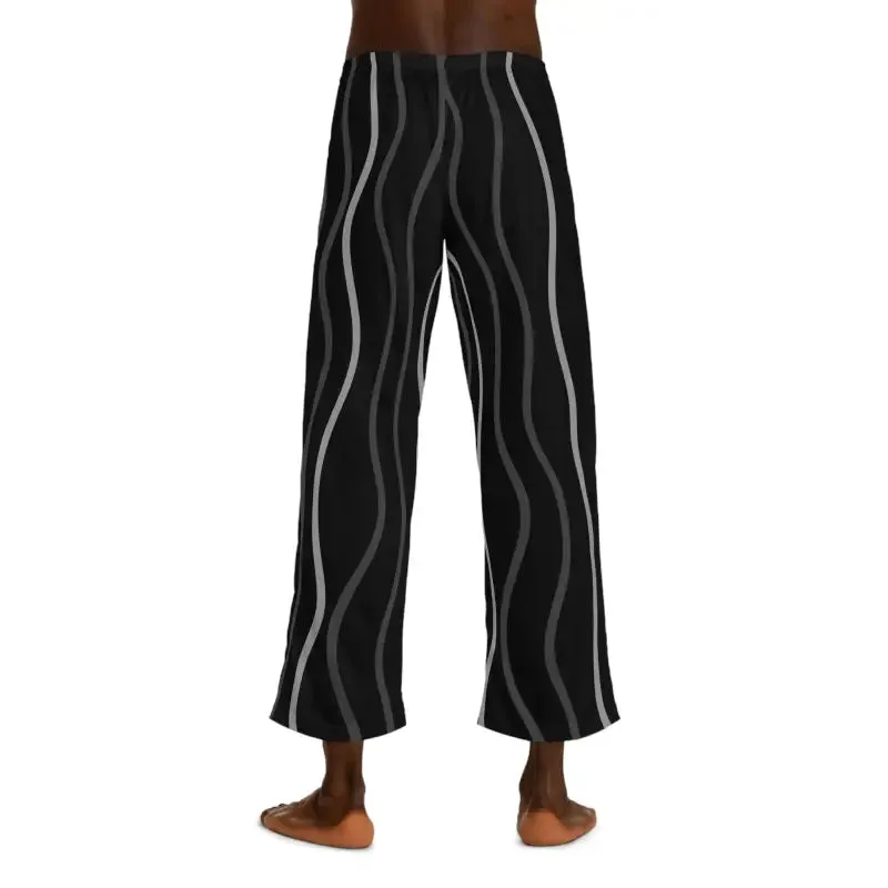 Wavy Vertical Stripes Cozy Pajama Pants