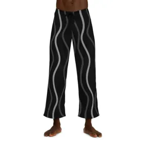 Wavy Vertical Stripes Cozy Pajama Pants