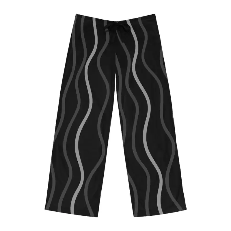 Wavy Vertical Stripes Cozy Pajama Pants