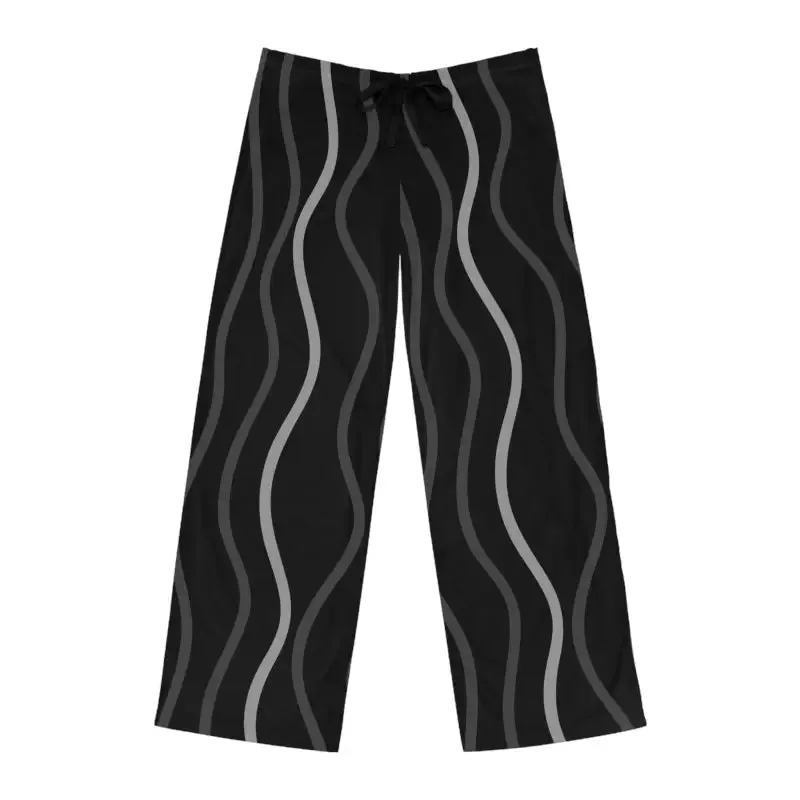 Wavy Vertical Stripes Cozy Pajama Pants